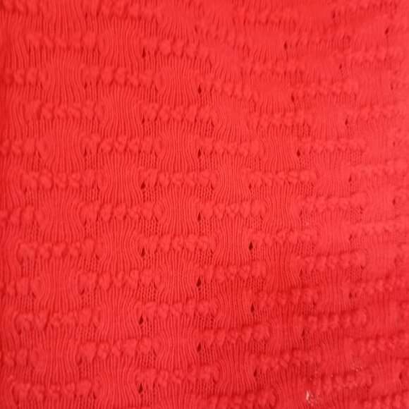 Free People Top Red Ruffled Textured M Womens - Picture 7 of 9